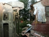 Stolen building supply truck crashes into the side of a house. (Photo by CPD-Jim Knoll)