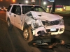 Clarksville DUI Special Patrol Car rear ended on Fort Campbell Boulevard by a drunk driver in a Chevrolet Impala. (Photo by CPD-Jim Knoll)