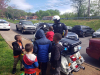 Clarksville Police Officers bring candy and easter eggs to an Easter Egg Hunt at Valley Brook Park.
