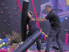 Clarksville Police take part in "Hop with a Cop" at Planet 3 Extreme Air Park Clarksville.
