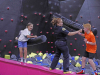 Clarksville Police take part in "Hop with a Cop" at Planet 3 Extreme Air Park Clarksville.