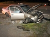 Toyota Corolla that crashed on Ashland City Road early Tuesday Morning. (Photo by CPD-Jim Knoll)