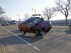 2008 Hyundai hits a light pole on Riverside Drive causing it to flip over and land on it's roof. (Jim Knoll, CPD)