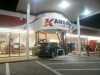 A 2011 Toyota Venza went crashed into the front of the Kangaroo Express on Tiny Town Road Wednesday night. (Photo by CPD-Officer Daniel Wimmer)