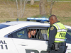 Clarksville Police take Leonard Green into custody after he rear ended another vehicle and fled on foot. (Jim Knoll, CPD)