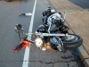 1987 Chevy Nova turned in front of an oncoming 2008 Harley Motorcycle on Madison Street. (Photo by CPD-Jim Knoll)