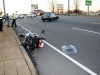 1987 Chevy Nova turned in front of an oncoming 2008 Harley Motorcycle on Madison Street. (Photo by CPD-Jim Knoll)