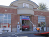 A pickup truck crashed into the front doors of F&M Bank on Madison Street today. (Jim Knoll, CPD)