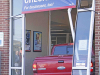 A pickup truck crashed into the front doors of F&M Bank on Madison Street today. (Jim Knoll, CPD)