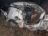 2008 Nissan Maxima went off the right side of Tiny Town Road and collided with a tree. (Photo by CPD Melissa Spielhagen)