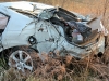 2008 Nissan Maxima went off the right side of Tiny Town Road and collided with a tree. (Photo by CPD Melissa Spielhagen)