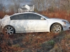 2008 Nissan Maxima went off the right side of Tiny Town Road and collided with a tree. (Photo by CPD Melissa Spielhagen)