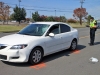 Mazda 3 that stuck and killed a pedestrian on Fort Campbell Boulevard Tuesday, October 16th. (Photo by CPD-Jim Knoll)