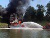 Clarksville Fire and Rescue put out the fire on the houseboat named “Dream Catcher”.