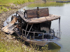 Houseboat named “Dream Catcher” caught fire at the Clarksville Marina.