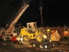 A crane had to be used to remove the front end loader from the top of the cab. (Photo by CPD-Jim Knoll)