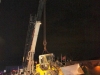A crane had to be used to remove the front end loader from the top of the cab. (Photo by CPD-Jim Knoll)