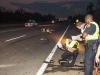 Chevy Silverado pulled into the path of a motorcyclist early this morning. (Photo by Jim Knoll-CPD)