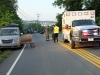 A Harley motorcycle crashed into a Chrysler Van Friday morning on Trenton Road. (Photo by CPD-Jim Knoll)