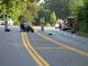 A Harley motorcycle crashed into a Chrysler Van Friday morning on Trenton Road. (Photo by CPD-Jim Knoll)