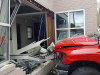 A pickup truck loses control on Madison Street and then crashes into the Edge Salon. (Jim Knoll/Officer Holder, Clarksville Police)