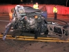 Nissan Altima crashed into a retaining wall on Cumberland Drive early Sunday morning.