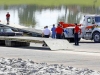 1983 Dodge Pickup being pulled out of the water at Liberty Park's Freedom Point.