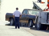 1983 Dodge Pickup being pulled out of the water at Liberty Park's Freedom Point.