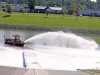 1983 Dodge Pickup being pulled out of the water at Liberty Park's Freedom Point.