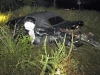 Mazda Miata collided with a Ford Mustang and then went off an embankment early Thursday morning. (Photo by CPD-Jim Knoll)