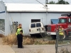 Clarksville Police respond to accident where Van runs into a building on College Street.