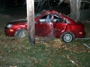 2005 Suzuki Firenza was being driven on Ringgold Road when it left the road and stuck a utility pole.