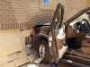 Woman crashes into the side of the Family Dollar store Monday afternoon. (Jim Knoll, Clarksville Police Department)