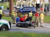 A Yamaha VTC motorcycle failed to stop at the red light at Beech Street and Providence Boulevard and crashed into a Ford Mustang, Sunday. (Jim Knoll, CPD)