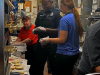 Clarksville Police Officers talking with McDonald's customers on National Coffee with a Cop Day.