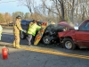 Emergency personel work to free one of the accidents victims from the wreckage. (Photo by CPD-Jim Knoll)