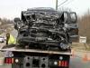 Dodge Durango being removed from the scene. (Photo by CPD-Jim Knoll)