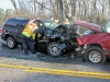 Emergency personel looking over the wreckage.  (Photo by CPD-Jim Knoll)