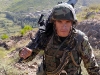 An Afghan National Army Soldier climbs a mountain in eastern Afghanistan’s Kunar Province Sept. 21st. (Photo by U.S. Army Staff Sgt. Gary A. Witte, 300th Mobile Public Affairs Detachment)