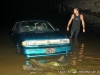 Montgomery County Rescue Squad diver Tim Manners inspects the car as it is pulled from the water