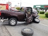 F-150 picked turned in front of Fuel Tanker causing an accident on Wilma Rudolph Boulevard. (Photo by Jim Knoll-CPD)