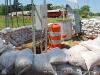 Pumping station sandbagged.