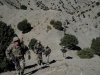 Sgt. Zachery McDonell, an infantryman with 1st Platoon, 1st Battalion, 506th Infantry Regiment "Red Currahee," 4th Brigade Combat Team, 101st Airborne Division (Air Assault), walks up with some of his fellow Currahees walk up a mountain trail on a joint patrol with the Afghan National Army soldiers with 6th Khandak, 1st Brigade, 203rd Corps from Combat Outpost Wilderness, Afghanistan, Oct. 21, 2013. (U.S. Army photo by Staff Sgt. Todd A. Christopherson, 4th Brigade Combat Team Public Affairs)