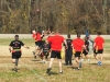 FORT CAMPBELL, Ky- Players on both sides go up for the ball after a busted pass play as it hangs in the air during the first annual 1st Battalion, 506th Infantry Regiment, 4th Brigade Combat Team, 101st Airborne Division, Turkey Bowl, November 21, 2012, with the officers managing to edge the non-commissioned officers by one touchdown to claim victory at Fort Campbell, Ky. (U.S. Army photo by Maj. Kamil Sztalkoper, 4th Brigade Combat Team Public Affairs)