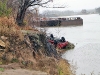 1999 Dodge Durango found upside down along the bank of the Cumberland river at Crossland Avenue and Riverside Drive. (Photo by CPD-Jim Knoll)