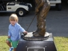 Dr. Keith Peterson honored with statue at Swan Lake Golf Course