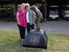 Dr. Keith Peterson honored with statue at Swan Lake Golf Course