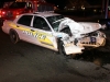 Clarksville Police patrol car hit a 2003 Chevy Trailblazer when the Trailblazer turned in front of the patrol car. (Photo by CPD-Jim Knoll)