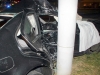 A 2002 VW Jetta crashed into a pole on the lot of Kentucky Fried Chicken on North Second Street early Sunday Morning. (Photo by CPD)