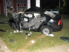 A 2002 VW Jetta crashed into a pole on the lot of Kentucky Fried Chicken on North Second Street early Sunday Morning. (Photo by CPD)